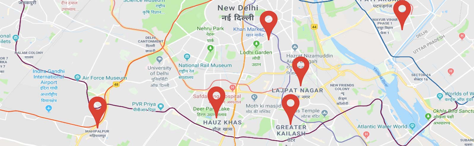 affordable escorts services location map